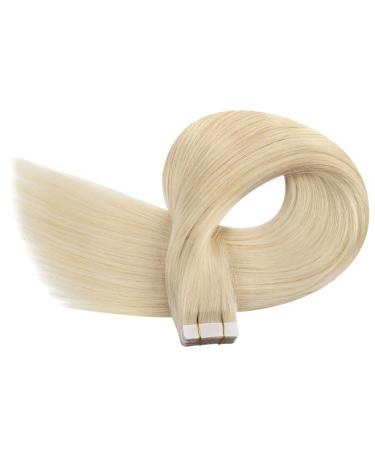 Ugeat Seamless Real Hair Tape Extensions - Blonde #60 50cm | 20 Adhesive Strips 50g - Premium Quality Hair Enhancements - Buy Online on GoSupps.com
