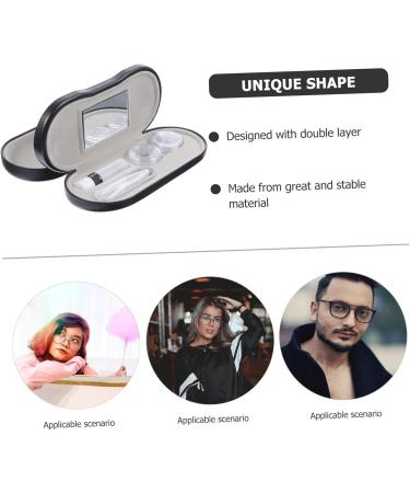 Healeved Dual-Purpose Black Glasses & Bottle Mirror Holder - 2 Pieces | 15.7x7.4x4cm Design Tool for Organized Storage - International Shipping Available - Buy Online on GoSupps.com