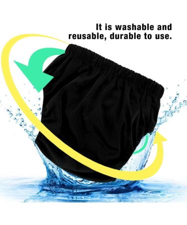 Reusable Adult Cloth Diaper - Adjustable, Washable, Black - Ideal for Seniors, Patients, Incontinence Care - Buy Online on GoSupps.com