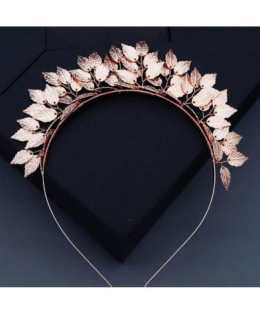 Lurrose Greek Goddess Headband Bridal Leaf Tiara Headband Leaf Vine Hair Hoop Vinatge Branch Hairband for Greek Costume Wedding Bridal Headpieces Rose Gold 18.5x12.5cm Rose Gold - Buy Online on GoSupps.com