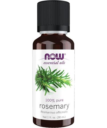 NOW Essential Oils, Rosemary Oil, Purifying Aromatherapy Scent, Steam Distilled, 100% Pure, Vegan, Child Resistant Cap, 1-Ounce