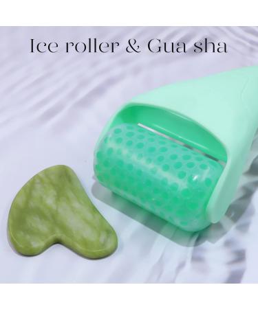 BAIMEI Ice Roller and Gua Sha Facial Tools Set - Green | Reduce Puffiness, Migraine Pain Relief - Buy Online on GoSupps.com