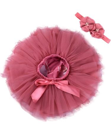YONKINY Tutu Skirt & Headband Set for Newborn Baby Photography | Princess Tulle Skirt for Birthday | 2-3 Years | Rossa Anguria - Buy Online on GoSupps.com