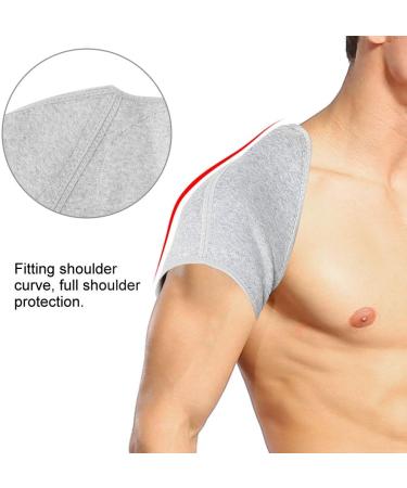 Double Shoulder Sleeping Support Brace & Heating Pad for Neck Pain Relief | Lightweight Soft Gold Fleece | Winter Comfort & Protection (M - Buy Online on GoSupps.com