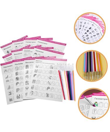 1 Set Manicure Exercise Book Mesa Para U as Acr licas Nail Art Practice Set Nail Practice Painting Templates Nail Supplies Kit Nail Kit Nail Art Liner Pen - Buy Online on GoSupps.com