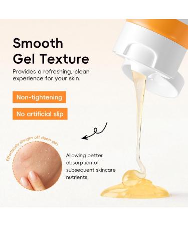 2PC Vitamin C Exfoliante Gel Scrub Mild Exfoliating Gel Scrub Exfoliating Cleansing Body Scrub Deep Clean Pores Remove Blackheads & Moisturize Skin for All Types Skin Facial Exfoliator - Buy Online on GoSupps.com
