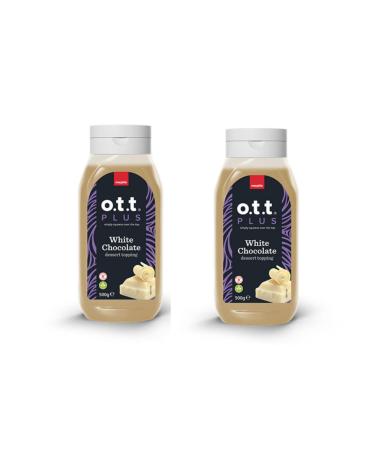 Macphie O.T.T. Plus White Chocolate Dessert Topping 2X 500g . Dessert Sauce for Ice Cream Waffles Pancakes Coffee & Milkshakes