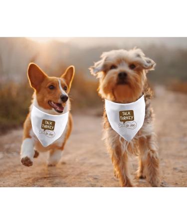 JXGZSO 1 Piece Cute Fall Dog Bandana Talk Turkey to Me Funny Thanksgiving Dog Bandana (Talk Turkey D CA) - Buy Online on GoSupps.com