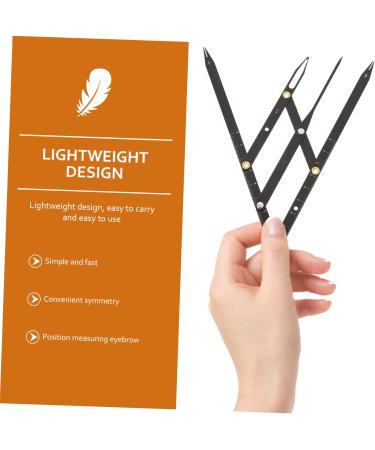 Angoily 7 Pcs Second Generation Scale Microblading Ruler Eyebrow Measuring Rulers Metal Makeup Set 25x5x0.6cmx7pcs Blackx7pcs - Buy Online on GoSupps.com