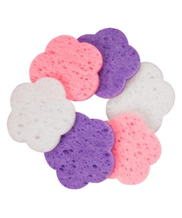 Spa Sponges for Facial Cleansing | Face Cleansing Pads for Women Gentle Makeup Removal Pads Skin-Friendly Soft Facial Cleansing Sponges with Flower Shape for Daily Life