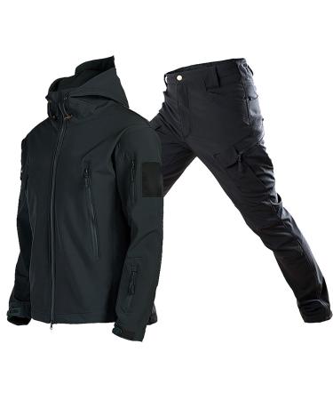 Hanxiulin men's training suit adjust jogging men casually long sleeves sport jacket autumn and winter leisure clothes leisure suit training suit house suit sweat jacket black 3xl