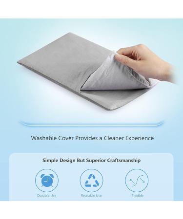 SuzziPad Microwavable Heating Pad 7x12 - Washable Cover - Pain Relief for Shoulder, Belly, Elbow, Knee - Moist Heat Pack for Cramps, Arthritis, Sore Muscles - Grey - Buy Online on GoSupps.com