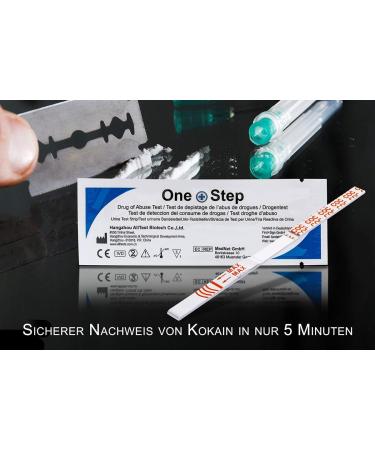 One+Step Cocaine Urine Test Strips - Quick & High Sensitivity 100 ng/ml Drug Test for COC Crack Coke - Fast International Shipping - Buy Online on GoSupps.com