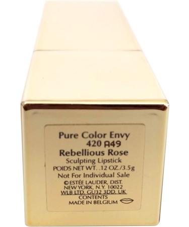 Estee Lauder Pure Color Envy Hi-Lustre Lipstick 0.12 oz - Rebellious Rose 420 - Buy Online on GoSupps.com
