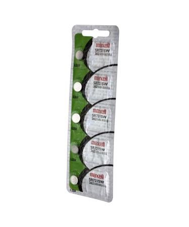 Maxell Watch Battery Button Cell SR721SW 362 Pack of 5 Batteries