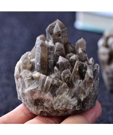 Natural Crystal Rough Crystal Decoration 1PC Natural Crystals Smoke Crystal Cluster Rock Raw Stone Fish Tank Ornaments Gem Ornament Home Decoration Light Grey - Buy Online on GoSupps.com