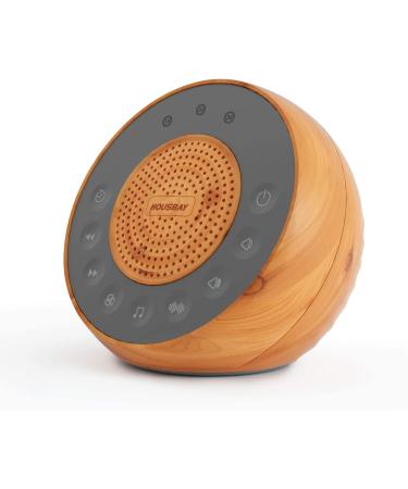 Housbay White Noise Machine - 31 Soothing Sounds, Loud Stereo, Auto-Off Timer - Perfect for Baby, Kids, Adults - Wood Grain - Buy Online on GoSupps.com