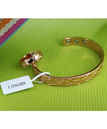 LONGRN Pure Copper Magnetic Ring & Bracelet - Adjustable Size for Women - Buy Online on GoSupps.com