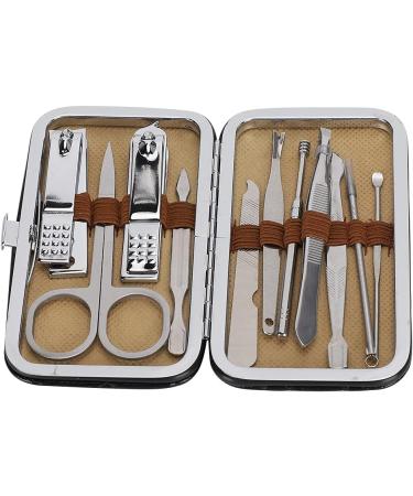 Verdant Touch Nail Clippers Kit Manicure Pedicure Nail Clippers Set 11-Piece Stainless Steel Acne Removal Tool Kit Black - Buy Online on GoSupps.com