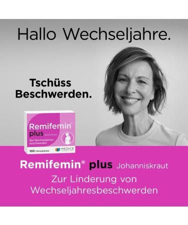 Remifemin Plus St. John's Wort 2x100 Tablets - Hormone-Free Natural Relief for Menopause - Stronger Mental Clarity - 200 Vegetable Pills - Buy Online on GoSupps.com