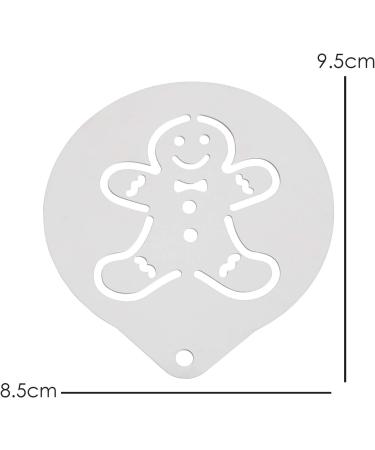 TRIXES Set of 3 Christmas Items Stencil Coffee Kit Santa Snowflake and Gingerbread - Buy Online on GoSupps.com