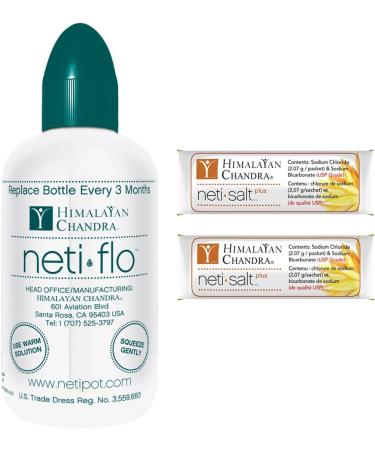 Himalayan Neti Flo Nasal Wash Bottle | 30 Sachets, 10 Ounce | Natural Sinus Relief - Buy Online on GoSupps.com