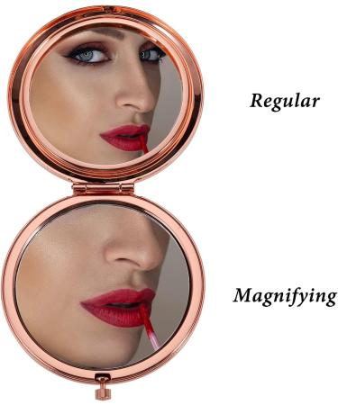 Rose Gold Daughter Compact Makeup Mirror - Perfect Gift for Teen Girls | Birthday, Valentine's Day, Graduation | From Mom & Dad - Buy Online on GoSupps.com