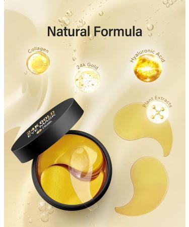 Komoko 24K Gold Under Eye Patches (60 Count) - Anti-Aging Collagen & Amino Acid Mask for Dark Circles, Puffiness, and Wrinkles | Skin Care Gold Eye Mask - Buy Online on GoSupps.com