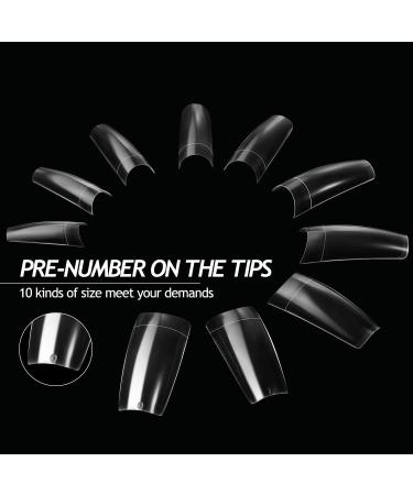 6 Bottle 0.07 oz Nail Glue with 500 Pieces Oval French Acrylic Style Fake Nails Tips Nail Tip Extension Glue False Nail Adhesive Glue with Double Sided Nail File and False Nail Clipper - Buy Online on GoSupps.com
