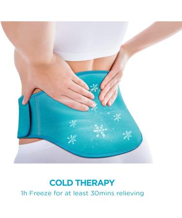 Comfytemp Reusable Gel Back Ice Pack - Hot & Cold Therapy Wrap for Lower Back Pain Relief | Flexible Cold Compress with Strap for Sciatica & Lumbar Support - Buy Online on GoSupps.com