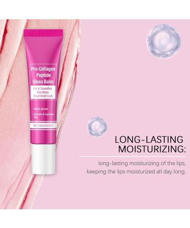 YOENBG ProCollagen Peptide Lip Gloss Balm plumping and moisturizing lip care with vitamin E and peptides longlasting moisturizing lips 5 - Buy Online on GoSupps.com