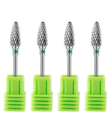 POPETPOP 4pcs Nail Polisher Cuticle Drill Bits for Nails Nail Sanding Drill Bits Nail Supplies Nail Art Sanding Bits Nail Drills Metal Nail Bits Manicure Tools Major Tungsten Steel Alloy 7x1.3cmx4pcs As Shown 3x4pcs