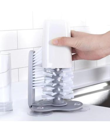 CaiYuanS Suction Cup Washing Brush Glass Cleaning Brush Kitchen Rotating Water Cup Tea Cup Brush Cup Washing Brush Multifunctional Cleaning Brush Grey - Buy Online on GoSupps.com