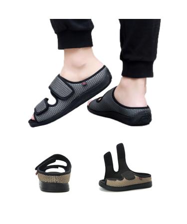 Diabetic Shoes for Swollen Feet for Summer Freely Adjustable Breathable Cool Soft Mesh Fabric Easy on and Off Gray (Women 8) Grey WOMEN 8