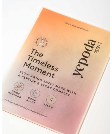 YEPODA - THE TIMELESS MOMENT - Single Sheet Mask - Moisturizing Slow Aging Bio-cellulose Sheet Mask with Peptides & Berries (25 ml)