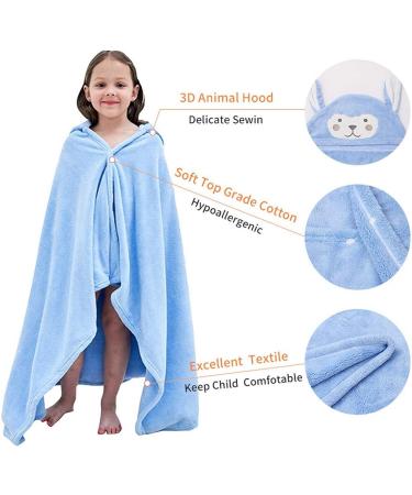 Hilmocho Kids Hooded Bath Towel - Soft Baby Toddler Blanket Poncho Towel for Boys and Girls - Buy Online on GoSupps.com