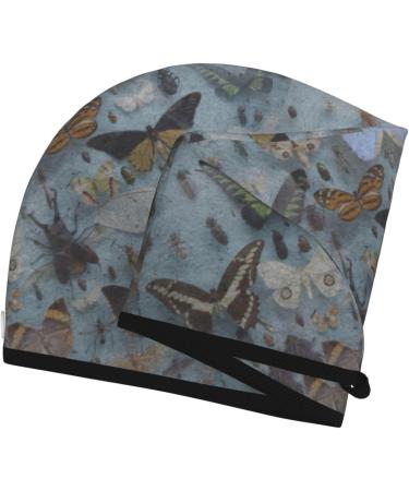 Super Absorbent Butterfly & Beetle Microfiber Hair Towel Wrap - Quick Dry Coral Velvet for Long Curly & Thick Hair | Women s Hair Care Essentials - Buy Online on GoSupps.com