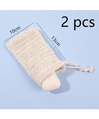 2 PCs Sisal Soap Bags for Solid Shampoo & Organic Soap - Eco-Friendly Storage Solution - Buy Online on GoSupps.com
