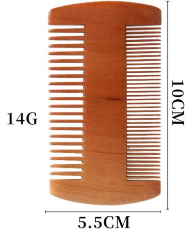 Men's Wooden Beard Comb - Double Sided Fine & Coarse Teeth Moustache Comb - Buy Online on GoSupps.com