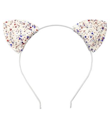 LIRILA Glitter Cat Ear Headband Ribbon Hair Band for Women & Girls - Pack of 6 Colors - Buy Online on GoSupps.com