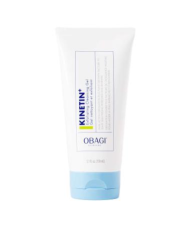 Obagi Clinical Kinetin+ Exfoliating Facial Cleansing Gel  Exfoliating Face Wash for Minimizing Signs of Skin Aging  Fine Lines and Wrinkles  and Dull and Uneven Skin Texture  Hypoallergenic  5.1 fl oz