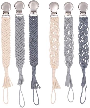 Vintage Crochet Pacifier Clip | Cotton Tassel Baby Teething Toy | Newborn Pacifier Chain - Buy Online on GoSupps.com