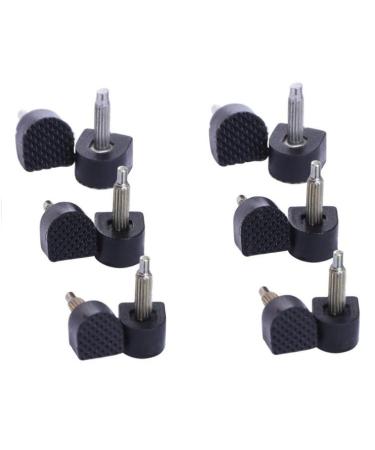 ericotry 6 Pairs Heel Cap Durable U-shape High Heel Tips Replacement Protectors Shoe Repair Tip Taps Shoes Dowels Non-slip Durable Reduce Noise Size 8mm 9mm 10mm (Black)