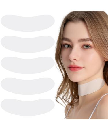 Floverkity Gifts for Women 5 PCS Silicone Neck Patches Reusable Anti-Aging Pads for Smoother Firmer-Looking Skin Helps Reduce Lines