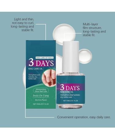 Huile De Soin Des Ongles 3 Jours Nourrit Et Prot ge Les Ongles Huile Nutritive S chage Rapide Hydratante Et Brillante Soin Quotidien Des Ongles Convient Aux Orteils Et Aux Doigts 15 Ml (3pcs) - Buy Online on GoSupps.com