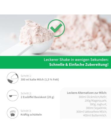 Buy BCM Basisiskost Strawberry Diet Shake - Original 24 Portions (500g) | Low Carb Protein Meal Replacement for Weight Loss - Buy Online on GoSupps.com