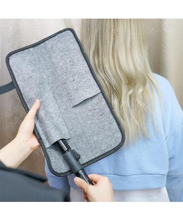 WAYUTO Heat Resistant Hair Iron Mat Pouch | Professional Felt Mat for Flat & Curling Irons | Portable Travel Hair Styling Tool Pad - Buy Online on GoSupps.com