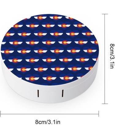 Heart Colorado Round Case For Contact Lens Kit Storage Box with Mirror Printed - Buy Online on GoSupps.com
