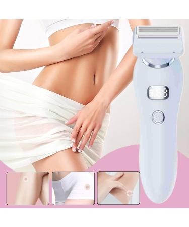 Hair removal for women bikini trimmer Safe Shaver and Trimmer for Women 2in1 Electric Leg Hair Trimmer for Women for Eyebrows Arms Lips and Face Blue - Buy Online on GoSupps.com