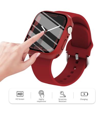 Fullife 6-Pack Waterproof Case for Apple Watch Series 7/8 45mm with Tempered Glass Screen Protector - Full Protective Hard PC Bumper Case - 6 Colors - Buy Online on GoSupps.com